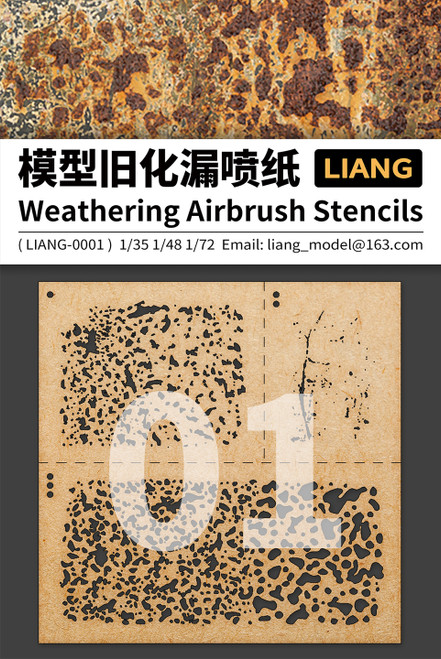 LIA0001 Weathering Airbrush Stencils