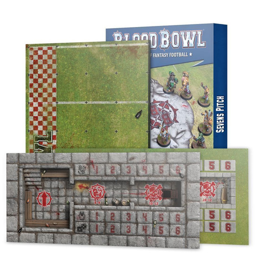 202-17 Sevens Pitch: Double-sided Pitch and Dugouts for Blood Bowl Sevens