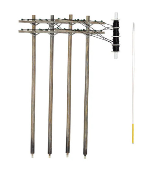 US2251 N Wired Poles Double Crossbar