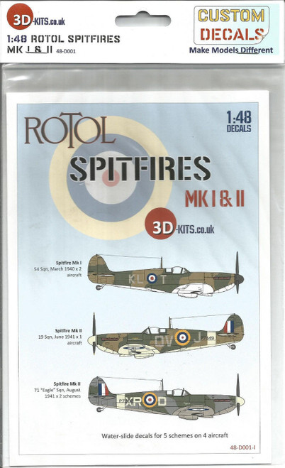 3D48D001 Supermarine Spitfire Mk.I 1/48 3D48D001 Supermarine Spitfire Mk.I 1/48