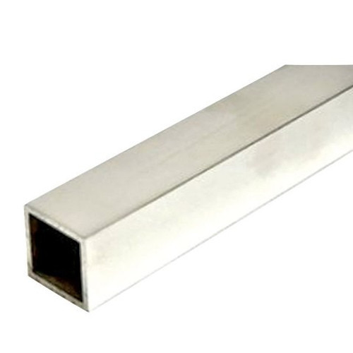 KNS83010  Square Aluminum Tube - 12"  30cm Long -- 3/32"  2.38mm OD .014"  .36mm Thick Wall