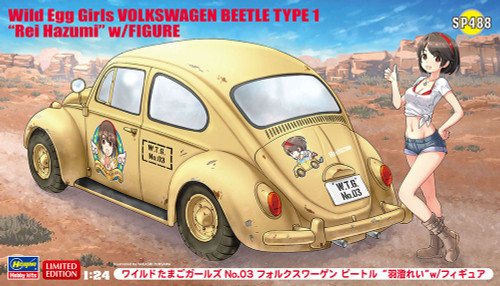 HSG52288 Hasegawa Wild Egg Girls Volkswagen Beetle Type 1 Rei Hazumi with Figure 1/24