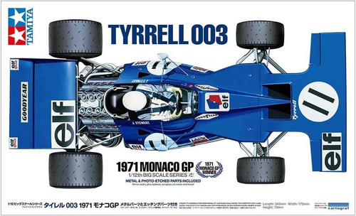 TAM12054 Tyrrell 003 '71 Monaco GP w/Etch Parts 1/12
