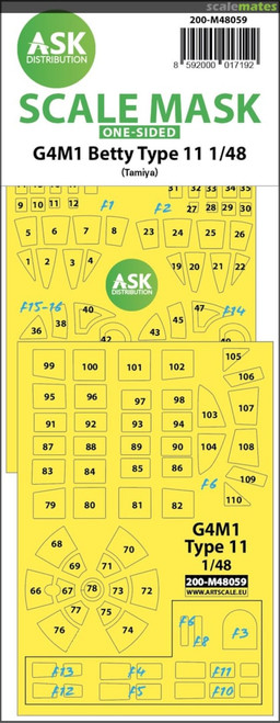 200M48059  Mitsubishi G4M1 Betty  single-sided express mask (TAM) 1/48