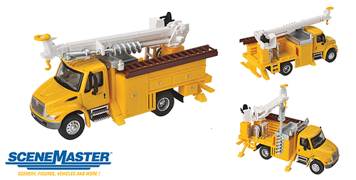WALS11732 International(R) 4300 Utility Truck w/Drill - Assembled -- Yellow 949-11732
