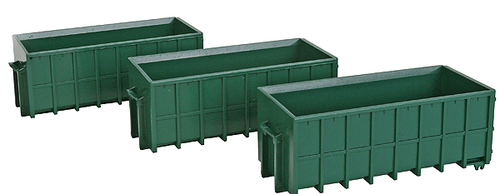 WALS4100 Large Dumpsters - Assembled -- Green pkg(3) 949-4100