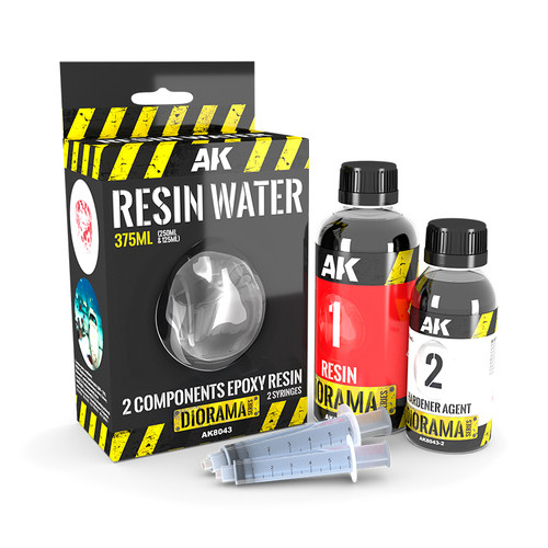 AKI8043 AK Interactive Resin Water 2-Components Epoxy Resin - 375ml at MRS Hobby Shop, Sandy Utah, 84070