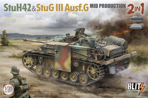 TAO8017 Takom 1/35 StuH42&StuG III Ausf.G Mid Prodution 2 in 1