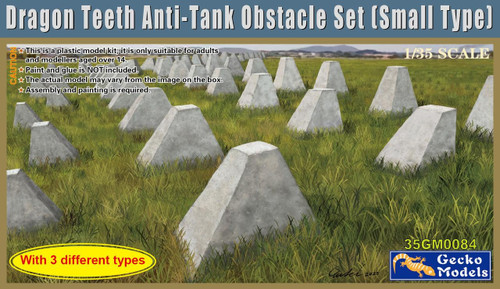 GKO35GM0084 Gecko 1/35 Dragon Teeth Anti-Tank Obstacle Set (Small Version)