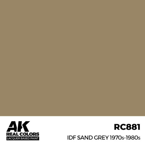 AKIRC881 AK Interactive Real Colors IDF Sand Grey 1970S-1980S 17 ml. at MRS Hobby Shop, Sandy Utah, 84070