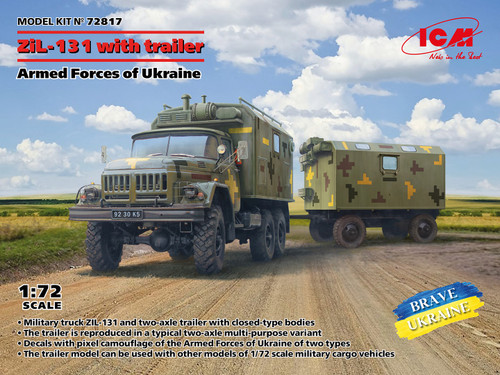 ICM72817 ICM 1/72 ZiL-131, Truck with trailer Armed Forces of Ukraine