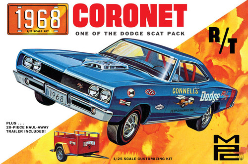 MPC975 MPC Dodge 1968  Coronet Hardtop w/Trailer 1/25