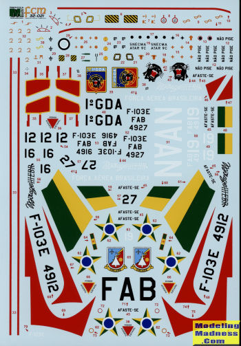 FCM32021 FCM Decals 1/32 Mirage IIIE - Brazilian Air Force
