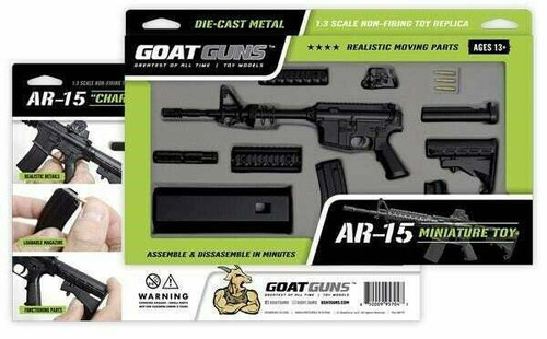 GOAAR-BLACK 1/3 Scale Die Cast AR15 Model Rifle, Black