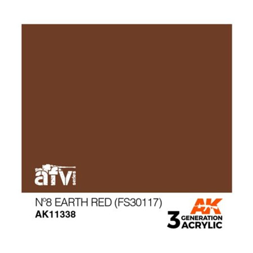 AKI11338 AK Interactive 3G No8 Earth Red (FS30117)