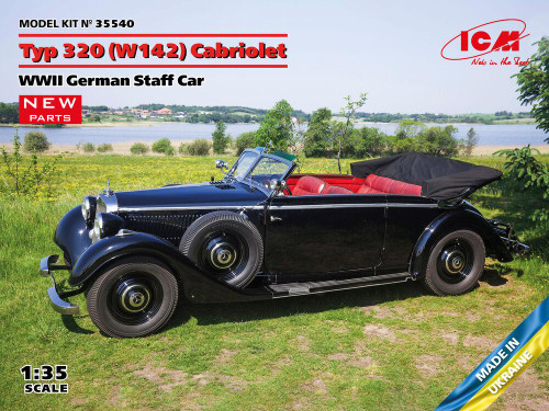 ICM35540 ICM 1/35 Typ 320 (W142) Cabriolet, WWII German Staff Car