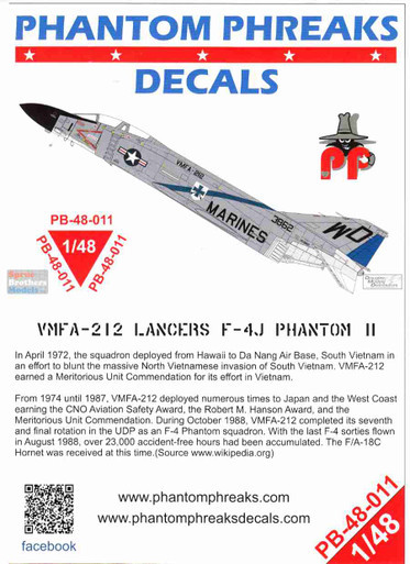 PPD48011 F-4J Phantom II VMFA-212 Lancers