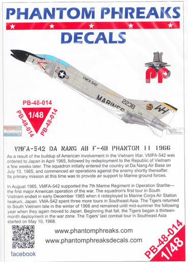PPD48014 F-4B Phantom II VMFA-542 Tigers Da Nang 1966