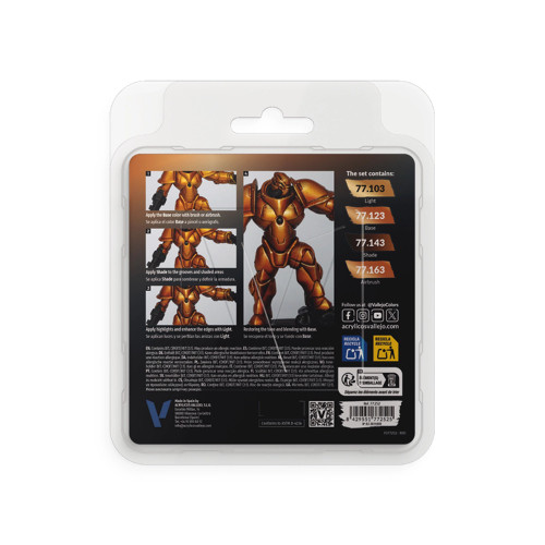 VLJ77252 18ml Imperial Gold True Metallic Metal Paint Set (4 Colors)
