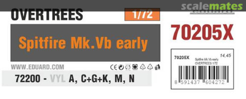 EDU70205X 1/72 Eduard Spitfire Mk.Vb Early OVERTREES
