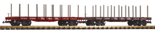 PKA38797 Piko America D&RGW Flatcar w/Stakes, 2-Pack (G-Scale)