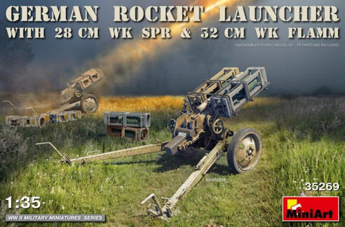 (SO) 1/35 Miniart German Rocket Launcher w/28cm WK SPR & 32cm WK Flamm