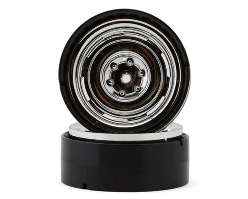 (SO) Kyosho KC10 Composite 1.9" 6-Slots Dish Bead-lock Wheels (Chrome) (2)