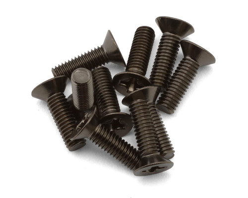 (SO) Tamiya 3x10mm Flat Head Philips Screws (10)