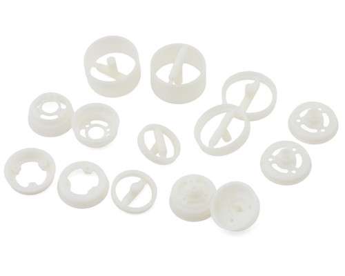(SO) Team Associated RC10 Model 24 Front & Rear Wheel Set (White)