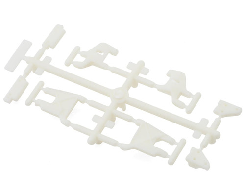 (SO) Team Associated RC10 Model 24 Suspension Arms & Mounts Set (White) (Front/Rear)