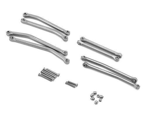 (SO) Treal Hobby Axial SCX30 Aluminum High Clearance Suspension Links Set (Silver)