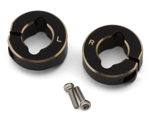 (SO) Treal Hobby Axial SCX30 Brass Rear Counterweights (Black) (2) (4.65g ea)