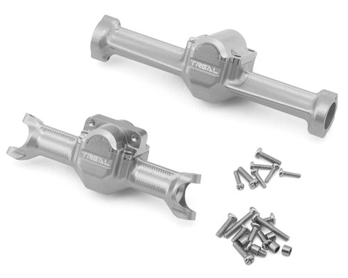 (SO) Treal Hobby Axial SCX30 7075 Aluminum Front & Rear Axle Housings Set (Silver)