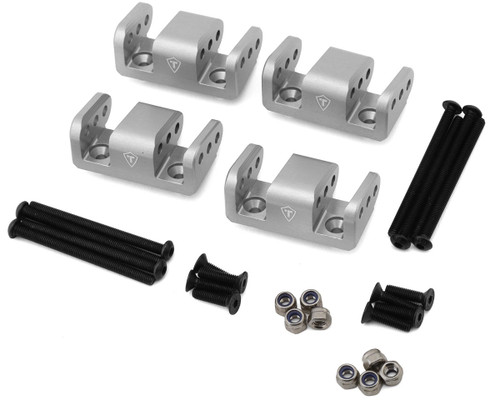 (SO) Treal Hobby Losi LMT 2.0 7075 Aluminum Dual Lower Shock Mounts Set (Silver)