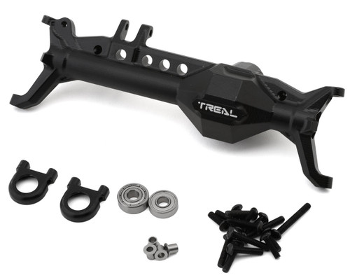 (SO) Treal Hobby Vanquish VRD/VS4-10 7075 Aluminum Front Portal Axle Housing (Black)