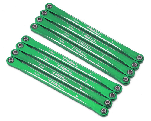 (SO) Treal Hobby Losi Mini LMT Extended CNC-Aluminum Suspension Links Set (Green)
