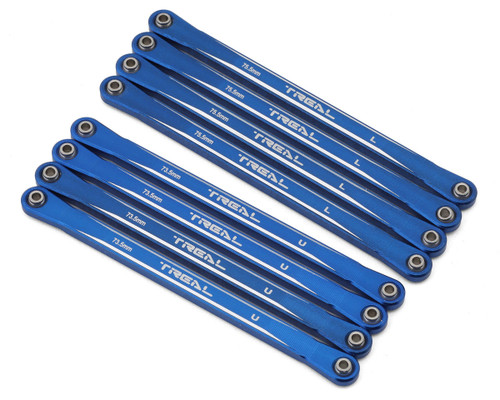 (SO) Treal Hobby Losi Mini LMT Extended CNC-Aluminum Suspension Links Set (Blue)