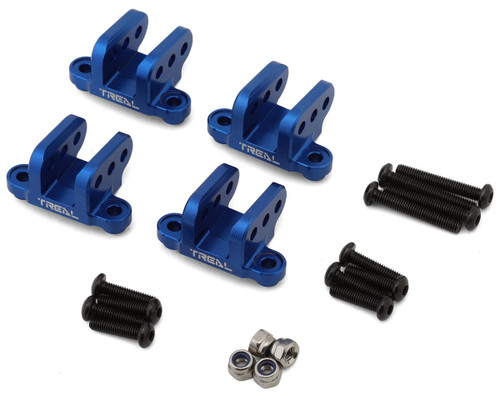 (SO) Treal Hobby Losi LMT 1.0 7075 Aluminum Lower Shock Mounts (Blue) (4)
