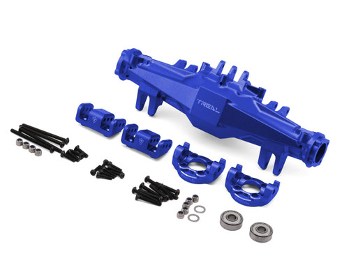 (SO) Treal Hobby Losi LMT 2.0 7075 Aluminum Front Axle Housing Set (Blue)