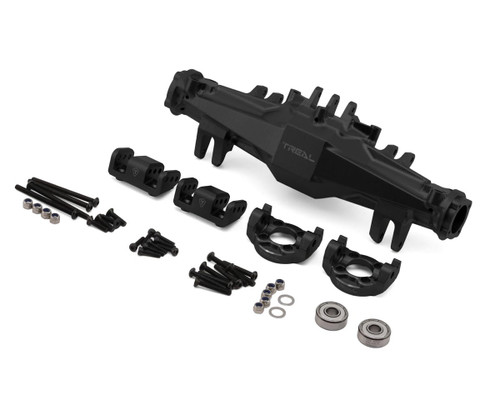 (SO) Treal Hobby Losi LMT 2.0 7075 Aluminum Front Axle Housing Set (Black)