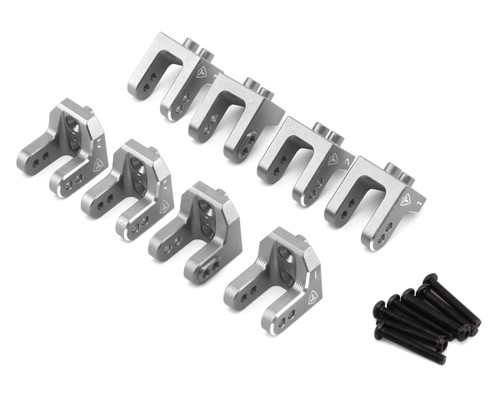 (SO) Treal Hobby Losi LMT 2.0 7075 Aluminum Upper Shock Mounts Set (Silver)