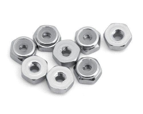 (SO) Kyosho 2mm Aluminum Ny-Lock Nuts (Silver) (8)