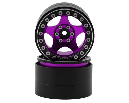 (SO) Treal Hobby Type C 2.2" 5-Spoke Aluminum 1/10 Rock Crawler Beadlock Wheels