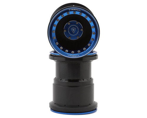(SO) Treal Hobby 2.6" Aluminum Beadlock Monster Truck Wheels (Blue/Black) (2)