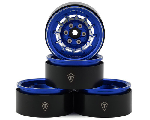 (SO) Treal Hobby 1.9" Type-M Aluminum Crawler Beadlock Wheels (Blue)
