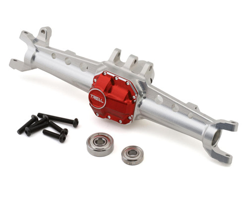 (SO) Treal Hobby Axial SCX10 II CNC-Machined Aluminum Front Axle Housing (Silver)