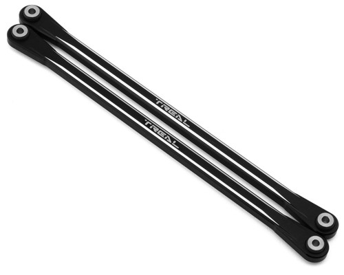 (SO) Treal Hobby Losi Hammer Rey U4 Aluminum Rear Upper Link Set (Black) (2)