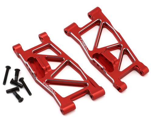 (SO) Treal Hobby Losi Hammer Rey U4 Aluminum Front Suspension Arm Set (Red) (L/R)