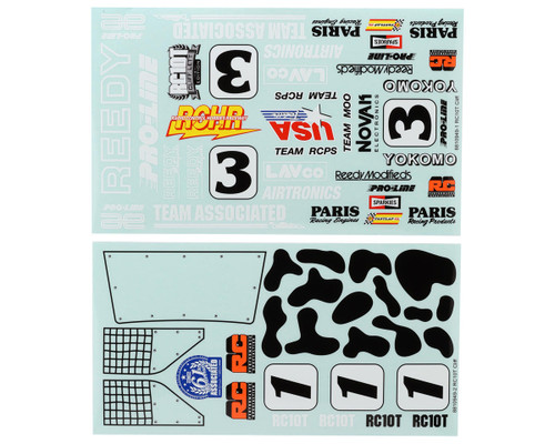 (SO) Team Associated RC10T Cliff Lett Team Moo Decal Sheet