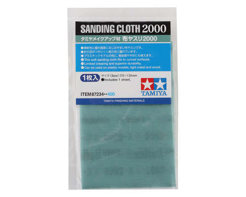 (SO) Tamiya 170x130mm Sanding Cloth (2000 Grit)